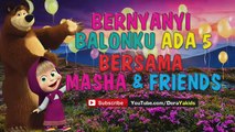 Balonku Ada 5 With Masha and The Bear Singing & Dance | Lagu Anak Indonesia Terbaru