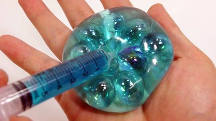 DIY How To Make Transparent Slime Marble Water Balloon Ball Real Play Learn Colors Bubble