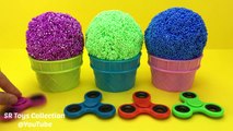 Fidget Spinners Learn Colors Play Foam Surprise Toys Spiderman Care Bears Superhero Wonder Woman