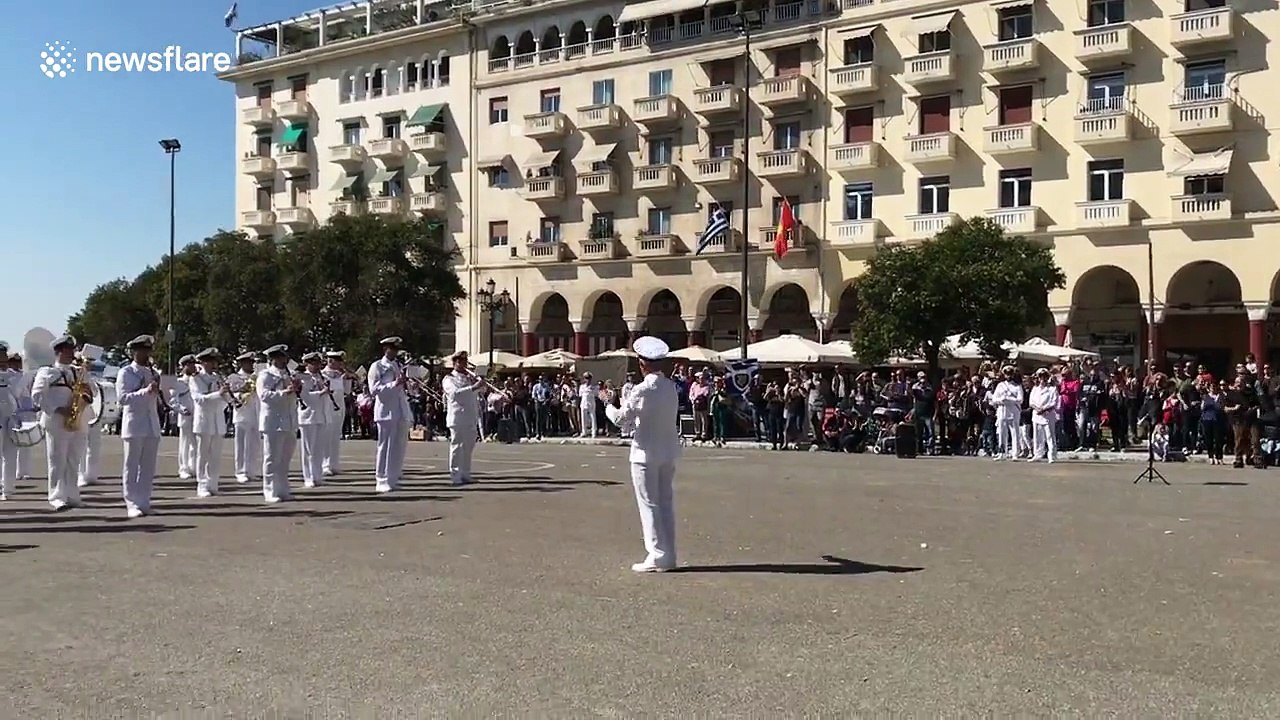 Greek navy band plays hit pop song Despacito