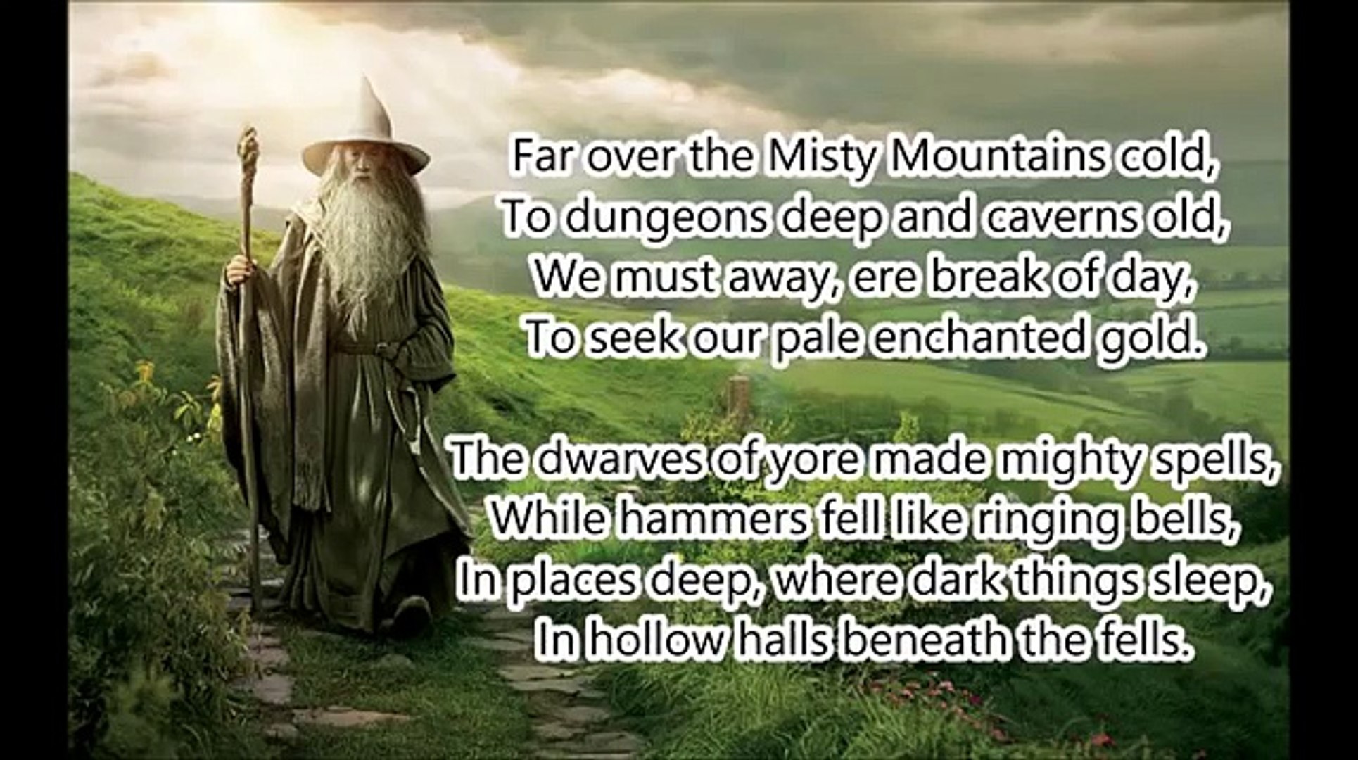 Misty Mountains The Hobbit Dwarf Song Full Extended Version With Lyrics Video Dailymotion