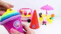 Play Doh Ice Creams Rainbow Ice Cream Peppa Pig Ice Cream Parlor Playset Playdough Toy Videos
