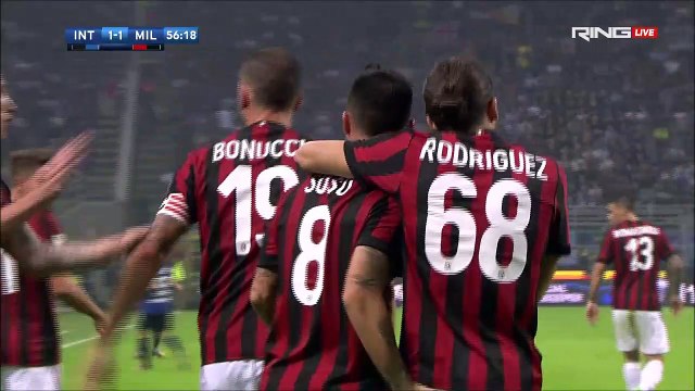 1-1 Suso Goal Italy Serie A - 15.10.2017 Inter Milano 1-1 AC Milan