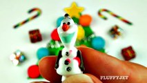 Play-Doh Surprise Eggs Christmas Tree Kinder Surprise Toys Disney Frozen Cars 2 Spiderman FluffyJet
