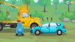 The Green Monster Truck and Cop Car - The Big Race in the City of Cars Cartoons for Children