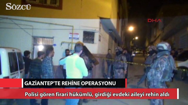 Polisi gören firari hükümlü, girdiği evdeki aileyi tabancayla rehin aldı