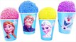 Disney Frozen! Clay Foam Surprise Eggs Cups! Play-Doh Dippin Dots Toy Surprises! Learn Colors!