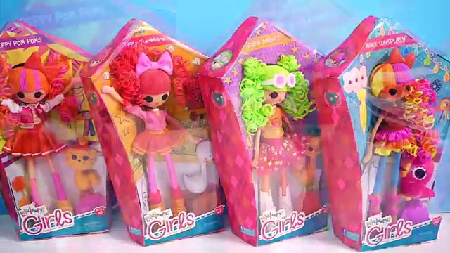 Lalaloopsy Girls - Tippy Tumbelina, Peppy Pom Poms, Dyna Might, April Sunsplash