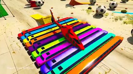 Learn Colors Helicopter w Spiderman Cartoon for Kids & Colors for Children Nursery Rhymes Songs