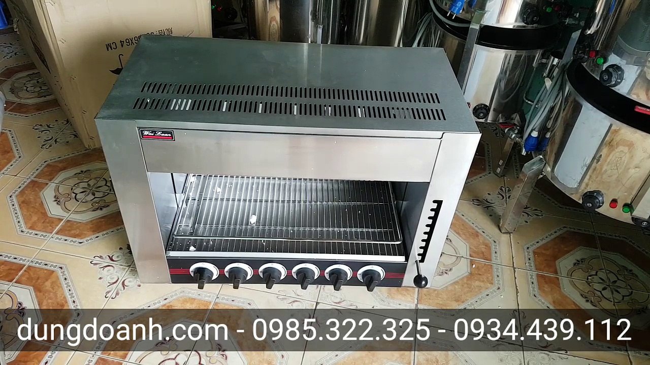 Lò nướng salamander 6 họng nướng cực sướng