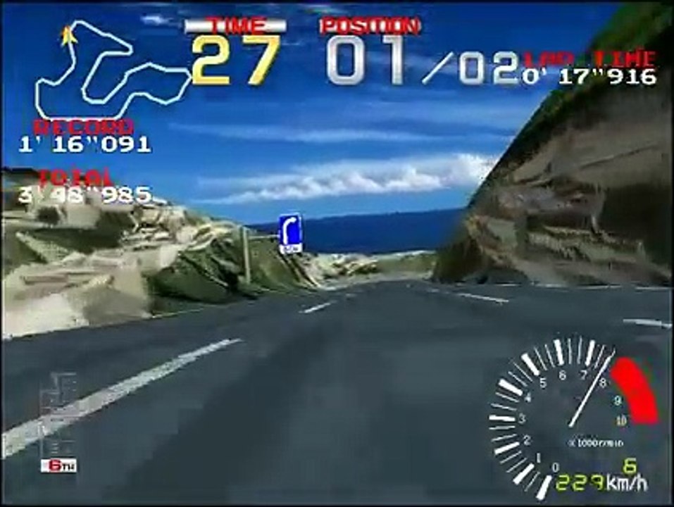 Ridge Racer -Arcade Version- by Namco (1993) - Time Trial