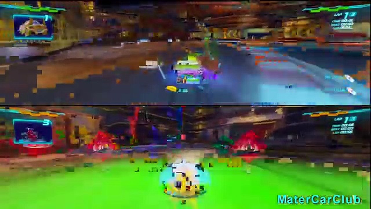 PS3 Cars 2 The Video Game - Wingo Blows Francesco Away in Satelite Quake Race!