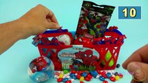 Opening Marvel Spider-Man Surprise Egg Basket! Eggs Filled With Candy, Toys, and Fun!