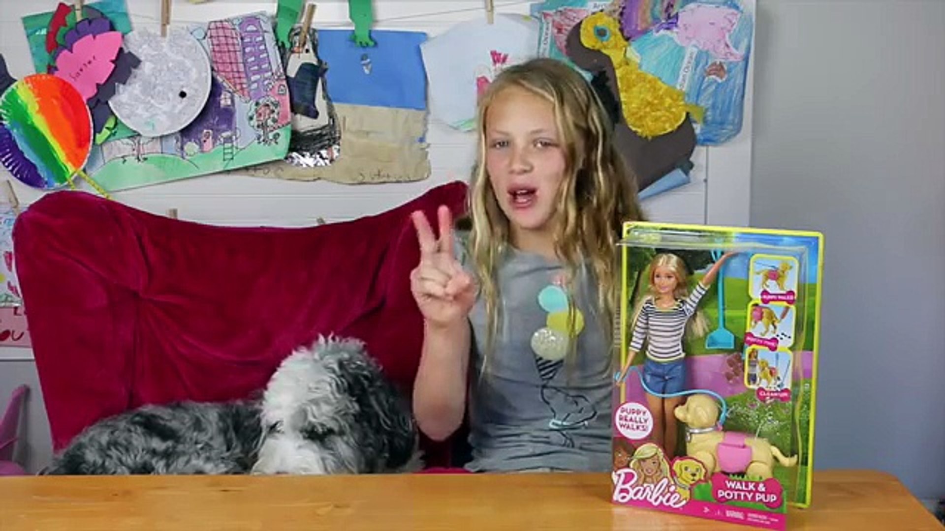 barbie walking dog that poops