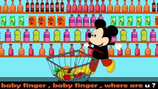 Mickey Mouse Scared By Zombies In Supermarket Finger Family Nursery Rhymes For Kids