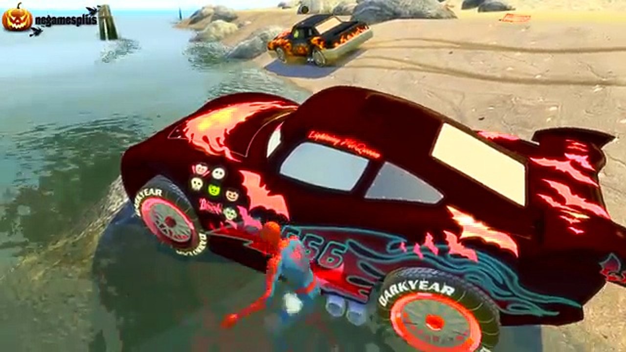Halloween Disney cars Vampire Lightning McQueen Chick Hicks & Hulk Spider man Childrens Songs