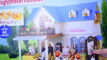 Sylvanian Families Calico Critters Courtyard Restaurant Unboxing Setup Play - Kids Toys