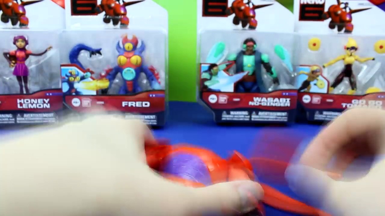 Disney Big Hero 6 Charer Unboxing Hiro, Baymax, Go Go Tomago, Wasabi No Ginger, Yokai