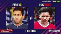 FIFA 18 vs PES 2018 Players Faces Comparison