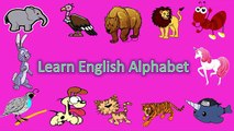 Learn English Alphabet with animals names and sounds | learn English For Kids
