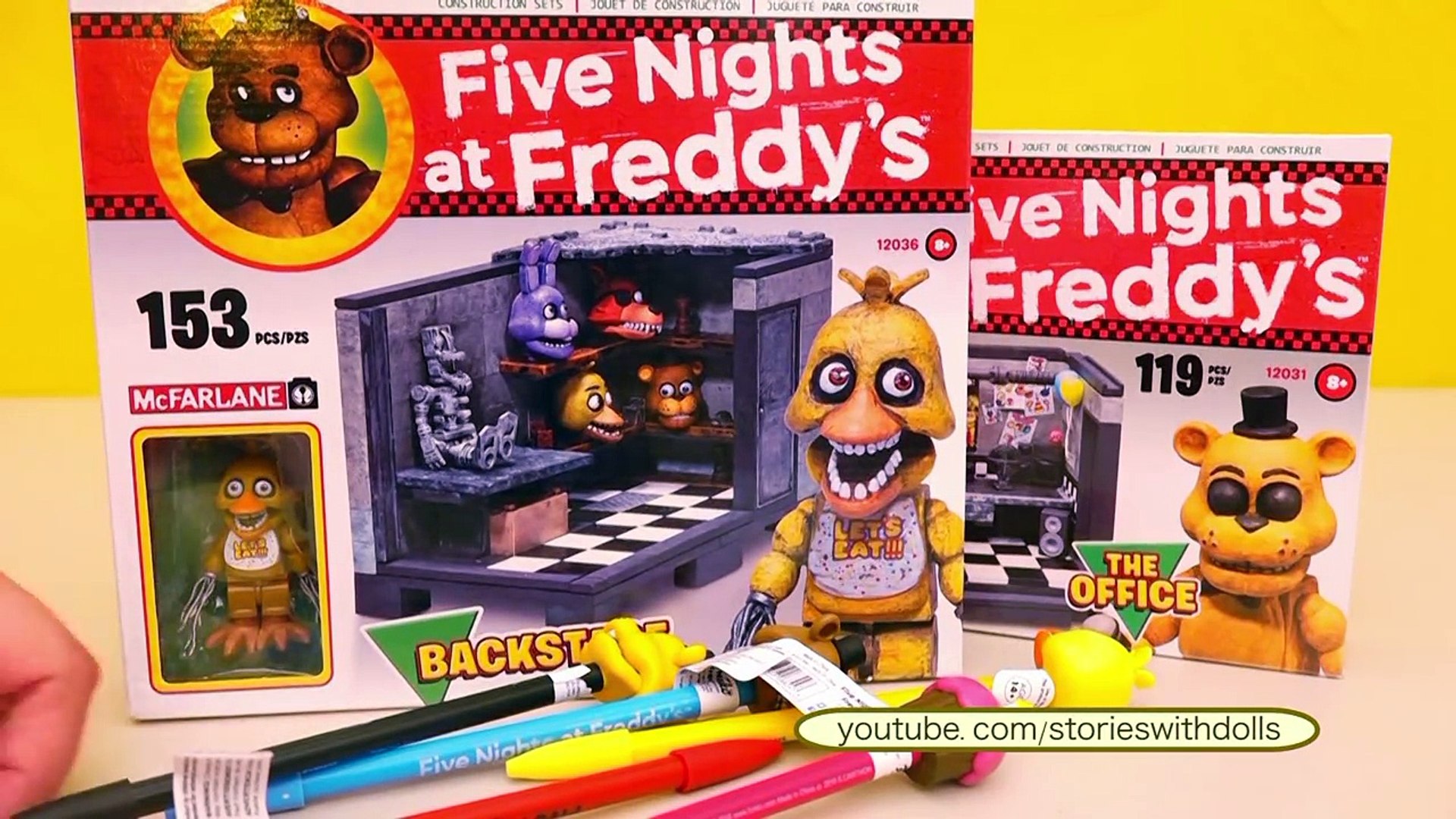 FNAF Backstage and Office Toys - Foxy Steals Bonnies Guitar and ...