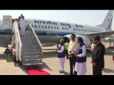 VENKAIAH NAIDU : VICE PRESIDENT OF INDIA ARRIVES AT AHMEDABAD AIRPORT