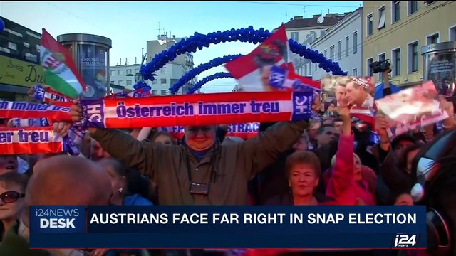 i24NEWS DESK | Austrians face far right in snap election | Sunday, October 15th 2017