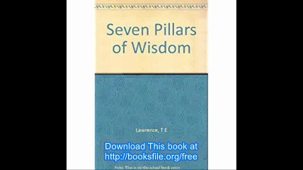 Seven Pillars of Wisdom Prepublication Copy