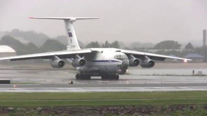 Russian Air Force Ilyushin Il-76 Screaming Takeoff from Boston Logan International Airport!