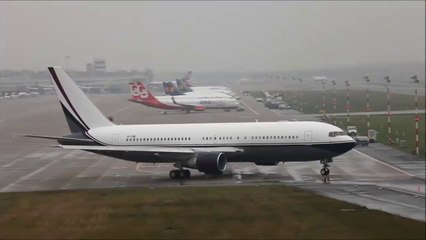 VIP Boeing 767 Departure at Dusseldorf  Great Sound