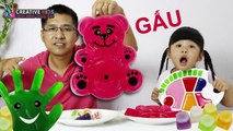 TRÒ CHƠI BÁNH THẠCH BẤT NGỜ - BÉ BÚN ĂN THẠCH GẤU KHỔNG LỒ vs BÀN TAY THẠCH KHỔNG LỒ | CreativeKids