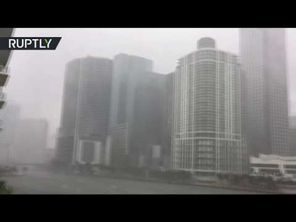 Extreme winds churn the sea as Hurricane Irma approaches Miami