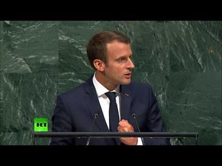 French President Emmanuel Macron addresses UNGA (FULL SPEECH)