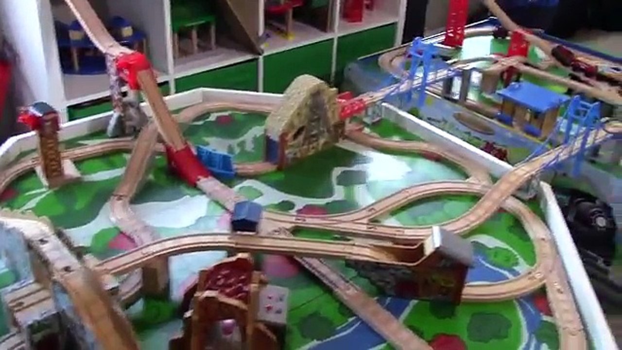 Thomas and Friends Wooden Playtime | Double Thomas Train Play Table with Diesel 10 Confusion & Delay