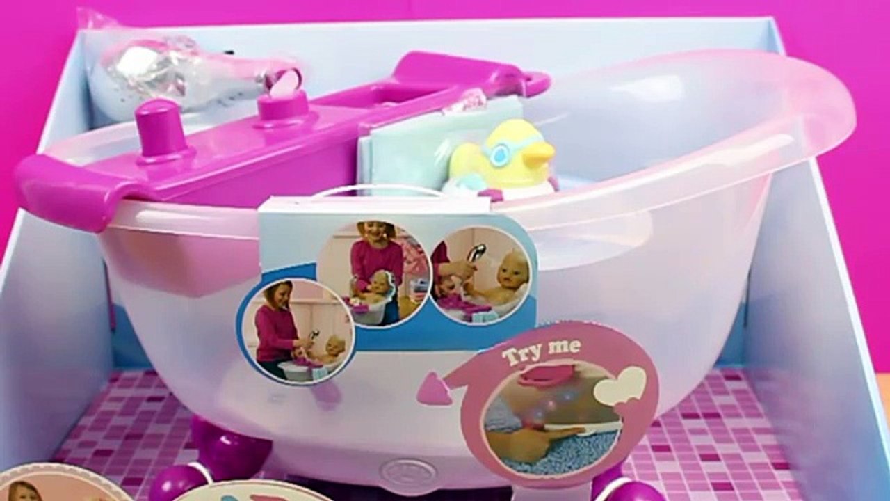 Bañera Interiva Baby Born de BANDAI en español | Baño de burbujas de la Bebé Baby Born - video dailymotion