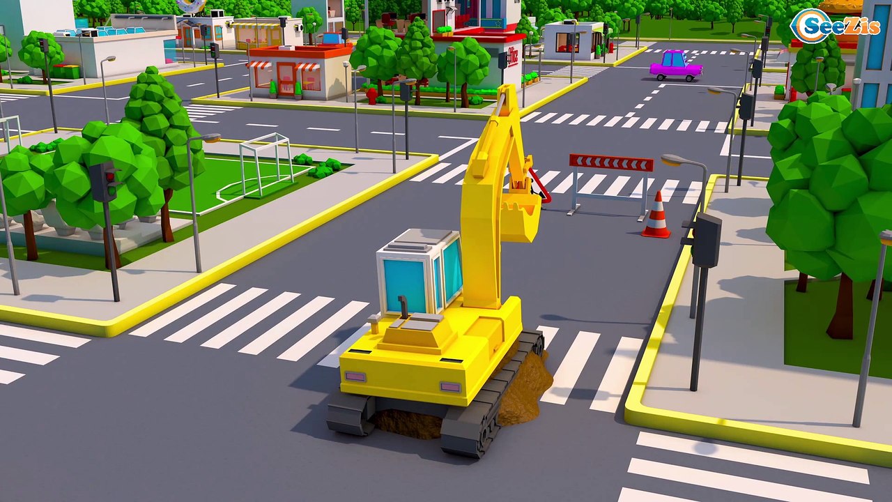 CAMINHÃO Curioso - CORRIDA DE ACIDENTE DE CAMINHÃO! Desenhos Animados Infantil
