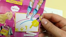 NEW Barbie Roller Stamper Pens Stationary Gift - Pens with Stamps for School
