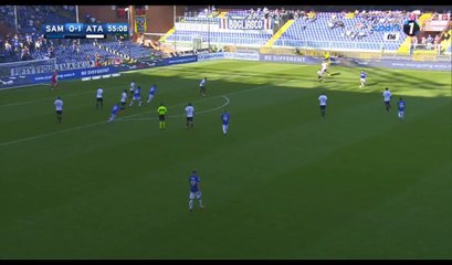 Duvan Zapata Goal HD - Sampdoria 1-1 Atalanta - 15.10.2017