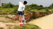 Khmer Girl Fishing At Siem Reap Cambodia -Cambodia Traditional Fishing