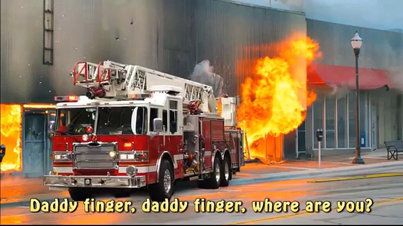 Finger Family Shark VS Fire Truck Nursery Rhymes For Children