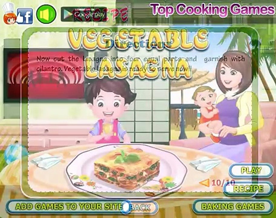 Vegetable Lasagna Game Video by Top Cooking Games