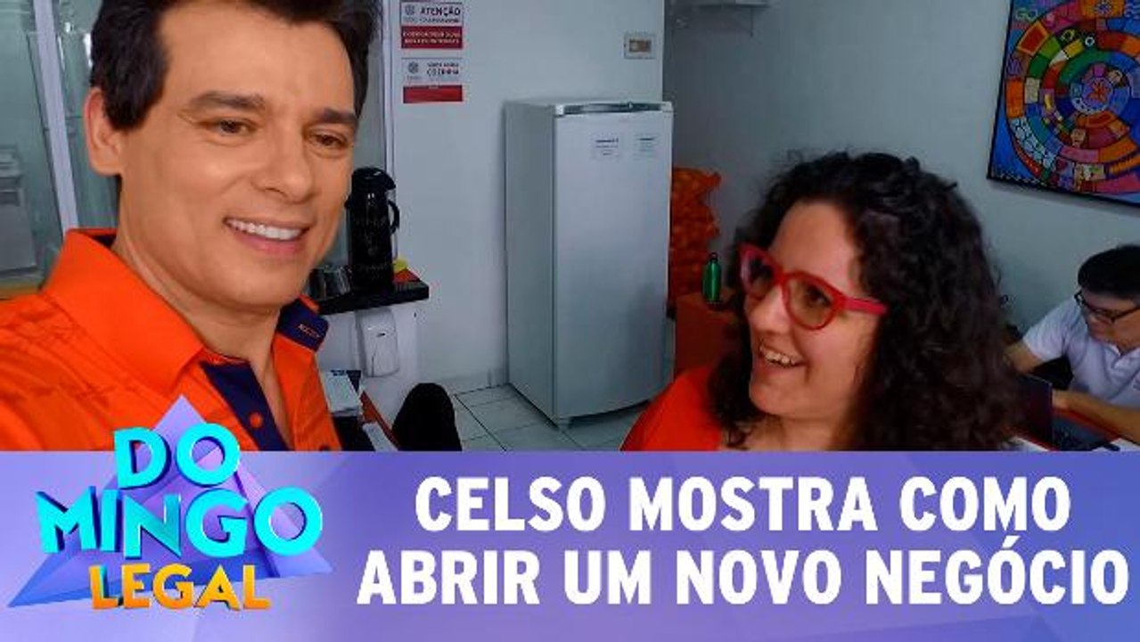 Celso Portiolli faz visita e mostra como abrir novo negócio