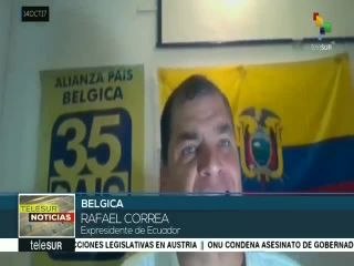 Expresidente Rafael Correa reitera su apoyo a Jorge Glas