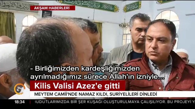 Kilis Valisi Azez'e gitti