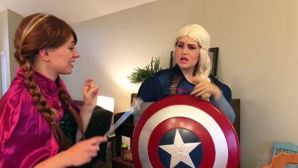 Frozen Elsa Turns Into Spidergirl, Hulk & Captain America Fun Superhero Kids In Real Life In 4K