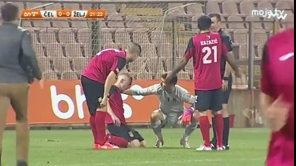 NK Čelik - FK Željezničar / Mehić krvav nakon neopreznog starta