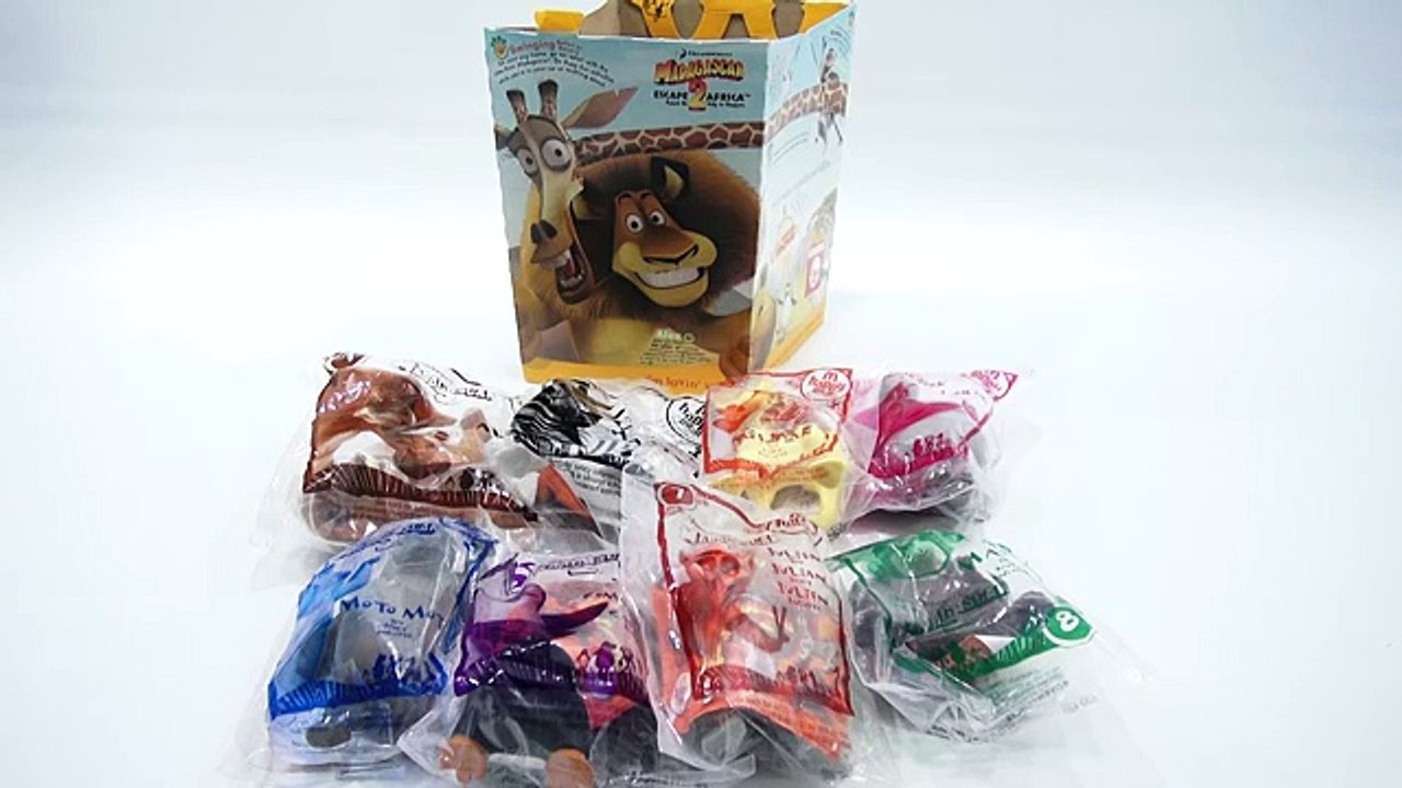 Madagascar Escape 2 Africa McDonalds 2008 Kids Happy Meal Toy Set