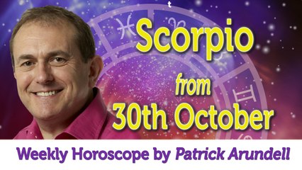 Scorpio Weekly Horoscope from 30th October - 6th November October 2017