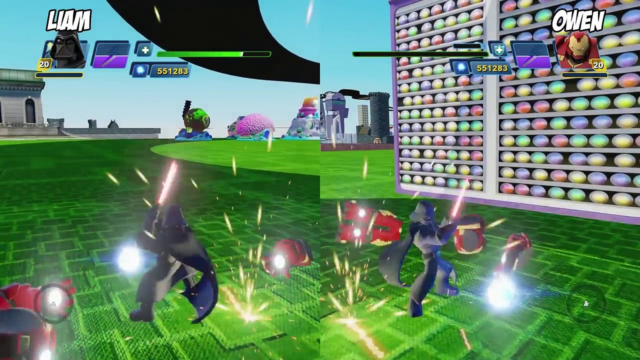 Darth Vader VS Hulkbuster Disney Infinity 3.0 Toy Box Fight