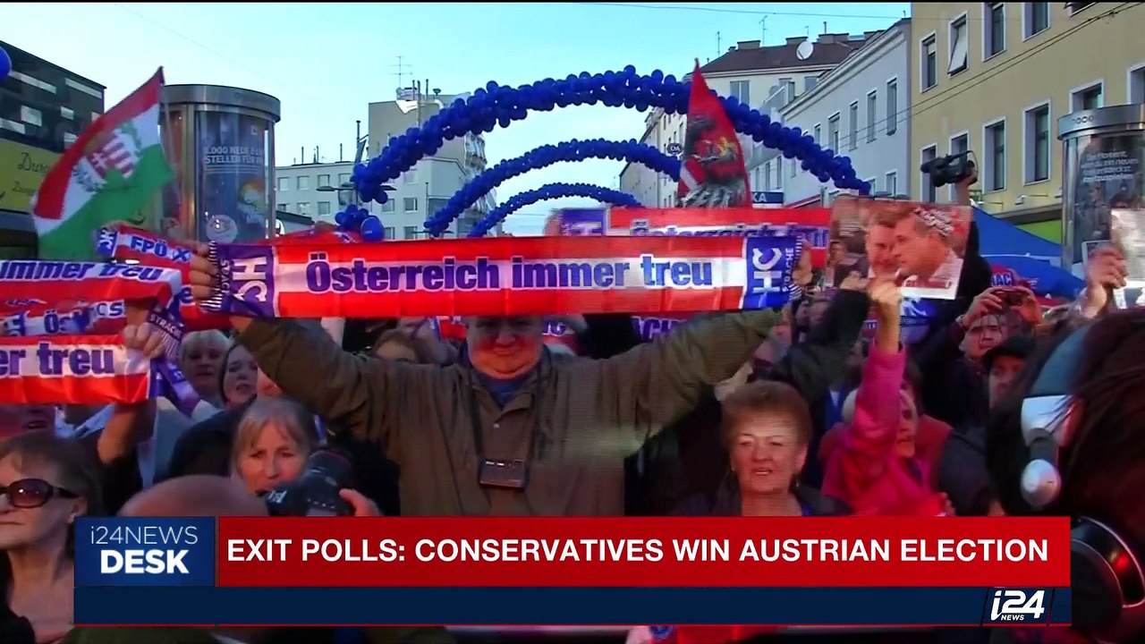i24NEWS DESK | Exit polls: Conservatives win Austrian election | Sunday, October 15th 2017